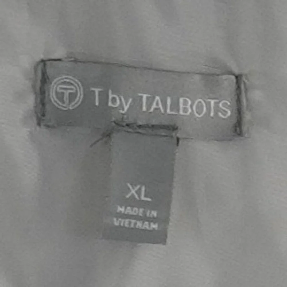 T by Talbots Puffer Vest Women's Size XL Silver Metallic Chevron Quilted - Picture 4 of 7